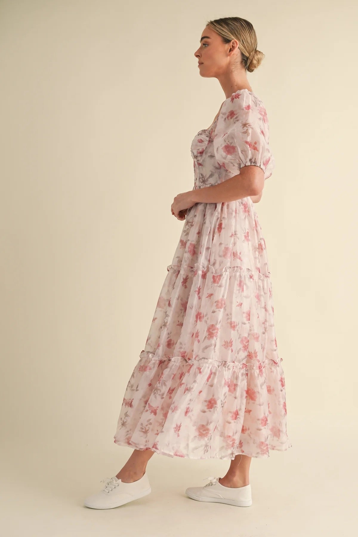 rose garden party twofer dress The Delphine Painted Rose Maxi Rose Garden / Medium