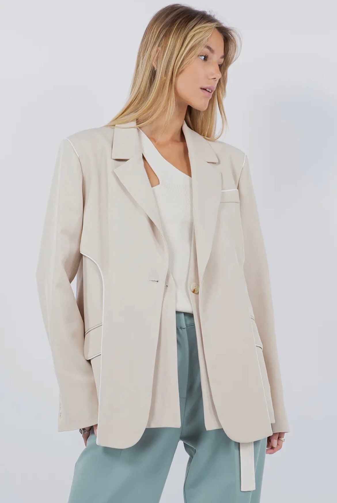 Double Layered Oversized Blazer