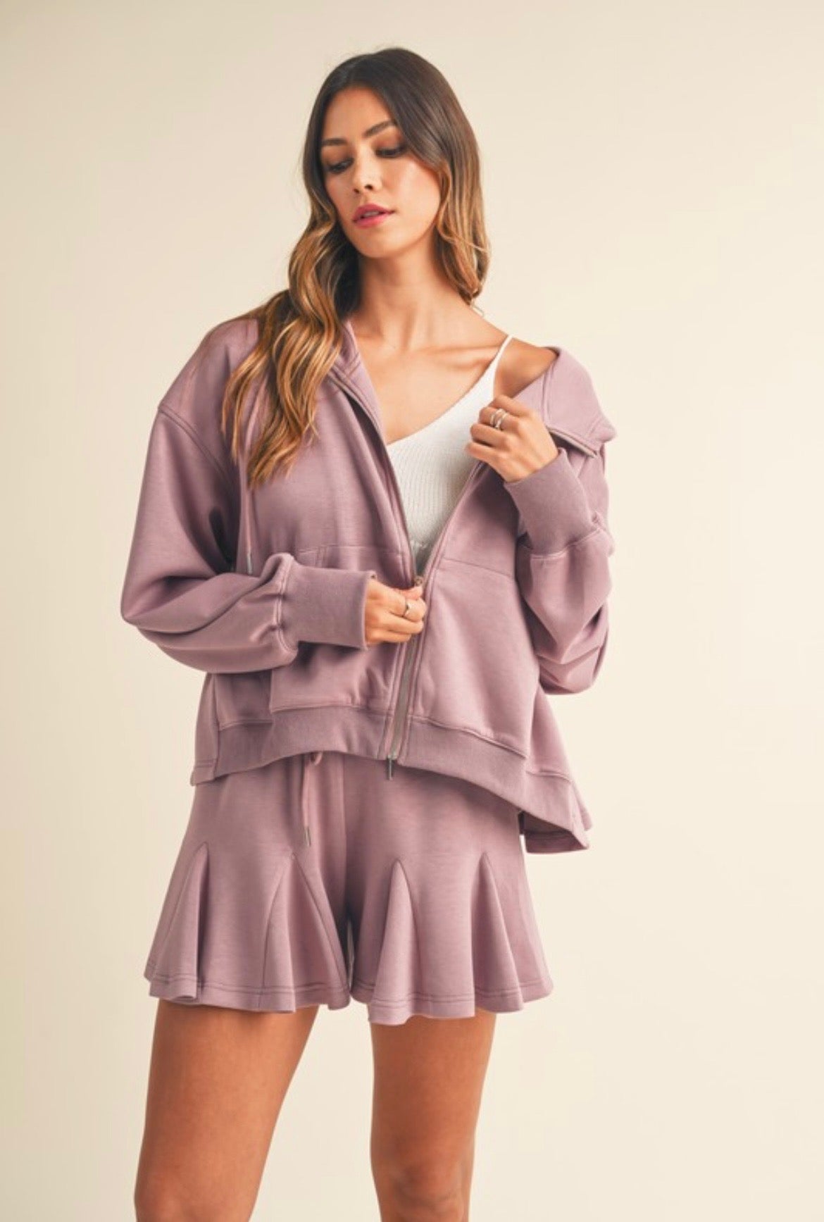 Oh Flare Hoodie and Shorts Set