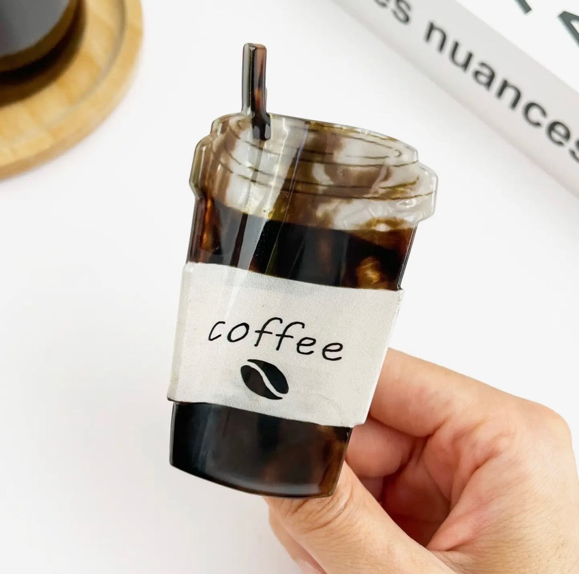 Iced Coffee Hair Claw Clip